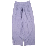 ADAM ET ROPE 23SS 有機棉顏色牛仔三褶寬褲 可持續 GMS03160 M 紫色褲腳 [二手] [ADAM ET ROPE]