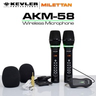 ORIGINAL KEVLER AKM58 UHF DUAL PROFESSIONAL WIRELESS KARAOKE MICROPHONE