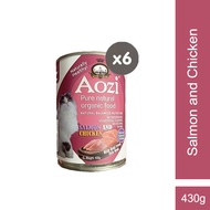 Aozi Organic Salmon and Chicken Cat Food in Can 430g (6 Cans)
