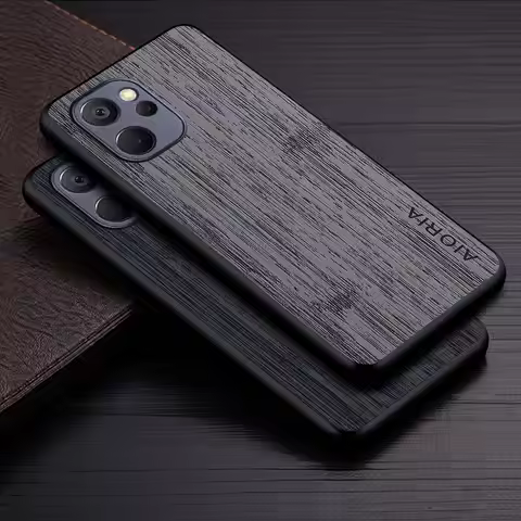 Case for Realme 10 9i 9 8S 8i 8 Pro Plus 4G 5G Bamboo Wood Pattern Leather New Phone Cover Luxury Co