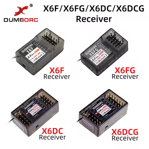 DUMBORC X6F/X6FG/P6DC/X6DCG 2.4G 6CH Radio Control System Receiver for X4 X5 X6 X6P Transmitter RC C