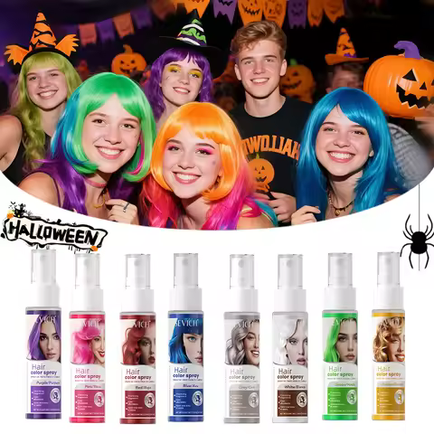 Halloween Hair Color Spray Disposable Hair Dye Spray DIY Hair Color Liquid Washable 8 colors Hair St