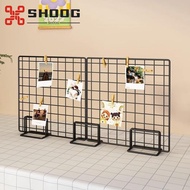 SHOOGMY Display Rack, Grid with Base Storage Rack, Creative Grid Frame Metal Jewelry Booth Rack For 