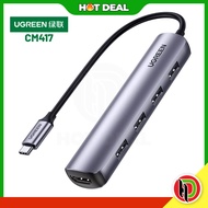 Hotdeal Ugreen CM417 USB-C To HDMI With 4 USB 3.0 A Converter Adapter Type C Multiport Adapter Docki