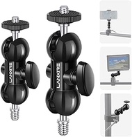 Cool Ballhead Multi-Function Double Ball Head - 2 Pack - 1/4” Screw - Compatible with Camera Cage/Ri