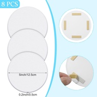 8 Pack Door Knob Protector Plastic 5 Inch Door Knob Protector White Self Adhesive Door Knob Protecto