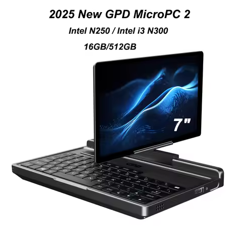 GPD MicroPC2 Industry Laptop 7Inches Mini Intel i3 N300 16GB/512GB Windows 11 Portable Laptop Comput