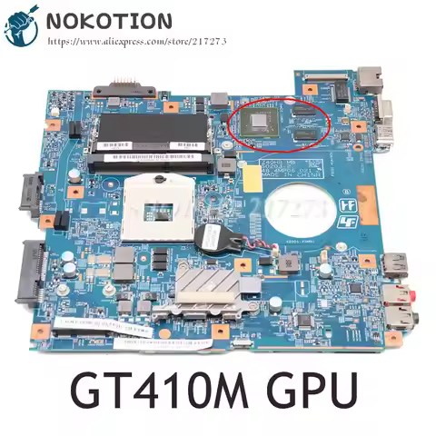 NOKOTION For Sony Vaio PCG-61911W VPCEG VPCEG18FG Laptop motherboard HM65 DDR3 GT410M 48.4MP01.021 M