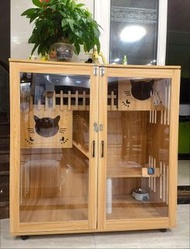 👑👑【特別推薦】【全新100%】全新現貨 實木貓別墅 豪華貓別墅 cat villa貓窩 貓屋cat nest 貓舍 貓籠 實木貓別墅 貓窩 超大自由空間 寵物櫃 寵物貓房子#貓別墅