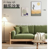 Small Apartment Cushion Sofa Solid Wood Corduroy American Sofa Living Room Combination Light Luxury 