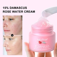 ∋☃✹  50g Rose Water Face Cream Instantly Repair Redness Dry Skin 8D Hyaluronic Acid Moisturizing Facial VC Whitening Spots Cream