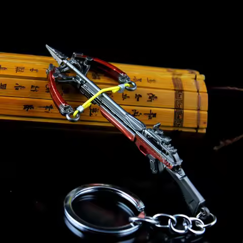 Game Pubg Mini Crossbow Keychain 3D Weapon 9cm Weapon Keyring Jewelry Backpack Bag Accessories