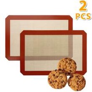 2PCS Quarter Sheet Silicone Baking Mats(11-4/5 x 7-7/8inch), Non-stick & Heat-resistant, Reusable Si