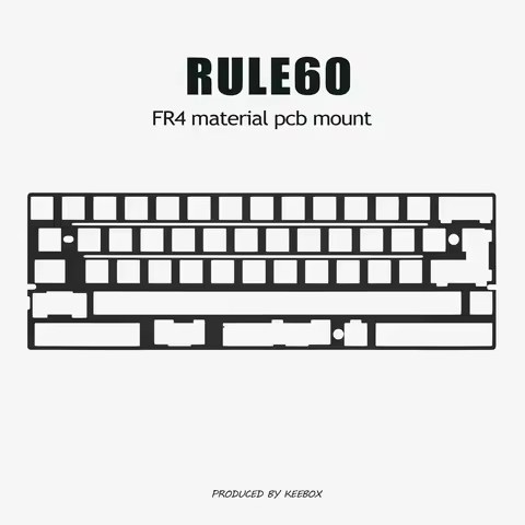 Keebox Rule60 V3 PC Fr4 Aluminum PCB Mounted Mechanical Keyboard Custom Positioning Plate