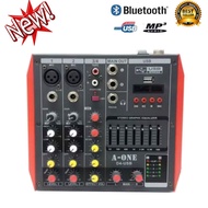 Mixer D-4 4-Channel DJ Studio KARAOKE Live Gaming Control Sound 4-Channel Secondary Bluetooth USB