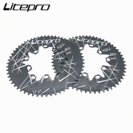 Litepro 58T Dual Oval Chainring Double BCD 110/130MM Chainwheel Folding Bike 54T 56T  Crankset Bicycle Sprocket