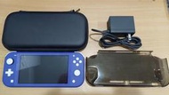 (二手主機)中古 NS switch lite 藍色主機+主機殼+收納包 9成3新 直購價3980