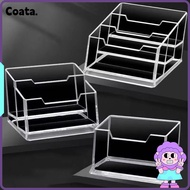 COATA 1Pcs Business Card Box, 1/2/3 Grids Acrylic Plastic Bussiness Card Holder, School Office Suppl