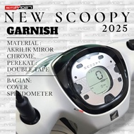 Garnish cover for New Scoopy 2025 motorbike speedometer, Honda New Scoopy 2025 speedometer accessori