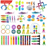 CRAFTSERIES Kids Diving Game Toys Set Water Sports Throwing Toy Diving Training Swimming Pool Toys F