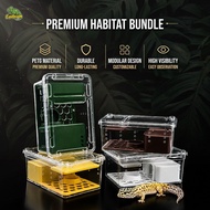 Reptile Breeding Box | Crested Gecko | Comes with Hideout, Food Bowl and Climbing Frame