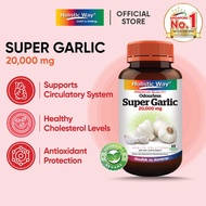 Holistic Way Premium Quality Odourless Super Garlic - Vegan (60 Vegetarian Capsules)