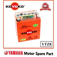 KOYOKO NANO GEL BATTERY YTZ8 0 12V7.2AH/10HR NANO-GEL YAMAHA R25 BATTERY ORIGINAL KOYOKO