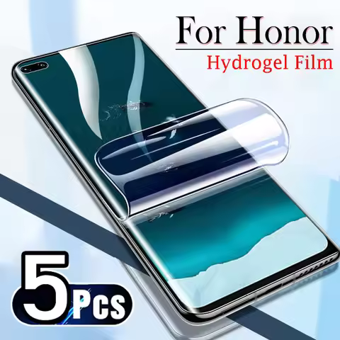 5PCS For Honor 70 90 50 400 200 Pro Full Cover Hydrogel Film Screen Protector For Honor X9B X8b X9C 