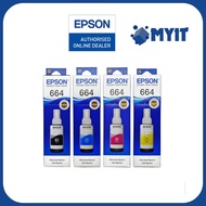 Epson T664 Ink Bottle Black Cyan Magenta Yellow Original Genuine T6641 T6642 T6643 T6644 BK CMY
