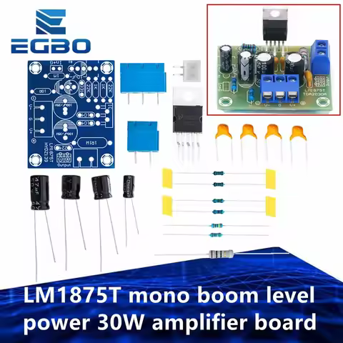 1~5PCS EGBO LM1875T mono boom level power 30W amplifier board speaker power amplifier PCB production