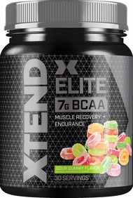 XTEND Elite BCAA Powder Sour Gummy | Sugar Free Post Workout Muscle Recovery Drink with Amino Acids 