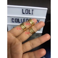 Cincin belah rotan double suasa 24k