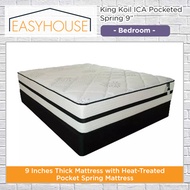 King Koil ICA Pocketed Spring 9” Mattress | Bedroom | Available in 4 Mattress Sizes