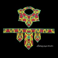 Dayak embroidered lace accessories, shoulders and mustache dayak tongue belt