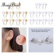 MagiDeal 10 X Non Pierced Clip Earring Converter Jewelry Making Earring Findings Metal DIY Painless 