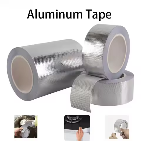 20 Meter Fiberglass Aluminum Foil Tape, HVAC Heat-Resistant Tape, Thermal Insulation And Flame-Retar