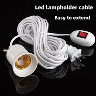 10M/5M/3M Lamp Bulb Holder with Switch LED Light Extension Cord Socket E27 Hanging Light Socket Home