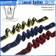 Yoga Pilates Elastic Stretch Strap Training Stretching Band number loop 8 Latin Dance Bands