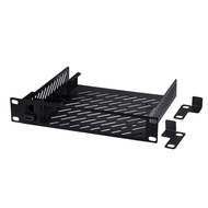 DeskPi RackMate 10 inch Mini PC Rack Shelf, 1U Rack Mount With RJ45 CAT6 Port