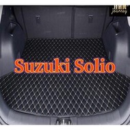 【現貨】工廠直銷適用鈴木Suzuki Solio專用汽車皮革後廂墊 後車廂 後行李箱 後車箱防水墊