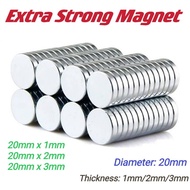 Neodymium Round Magnet / 20mm X 1mm/2mm/3mm / ️Extra Strong ️