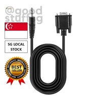 [SG FREE 🚚]DB9 9 Pin VGA female cable ,DB 9 Female to TRS 3.5mm (1/8in) TRS Stereo Male Serial Data 