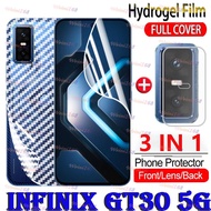 Infinix GT30ฟิล์มไฮโดรเจล3in1 5G สำหรับ Infinix GT 30 GT30 Pro GT 30 Infinix GT30 2025ด้านหน้าหลังปก