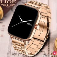 ♘۩๑LIGE Call Smart Watch Women Custom Dial Smartwatch For Android IOS Waterproof Bluetooth Music Watches Full Touch Brac