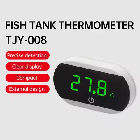 Wireless LED Digital Display Thermometer for Fish Tank High-Definition Aquarium Body Mounted Electro