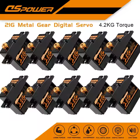 DSpower 1/5/10/20pcs 21g Metal Gear Mini Servo 17g Servo for 1:18 1:16 Rc Car Slash C24 D12 MJX Hype