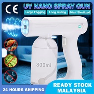 Spray Gun 800ML Wireless Rechargeable Disinfection Sprayer Nano Blue Ray Atomizer Fogging Spray Gun 蓝光雾化消毒槍