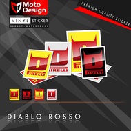 Pirelli Diablo Rosso Vinyl Laminated Waterproof Premium High Gloss Wetlook Sticker Motor