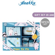 ANAKKU NEWBORN BABY BOY GIFT SET [5PCS/SET] SET HADIAH BAYI LELAKI [0-6 MONTHS]