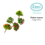 Mini artificial tree color tree, miniature diorama artificial tree 2.5cm